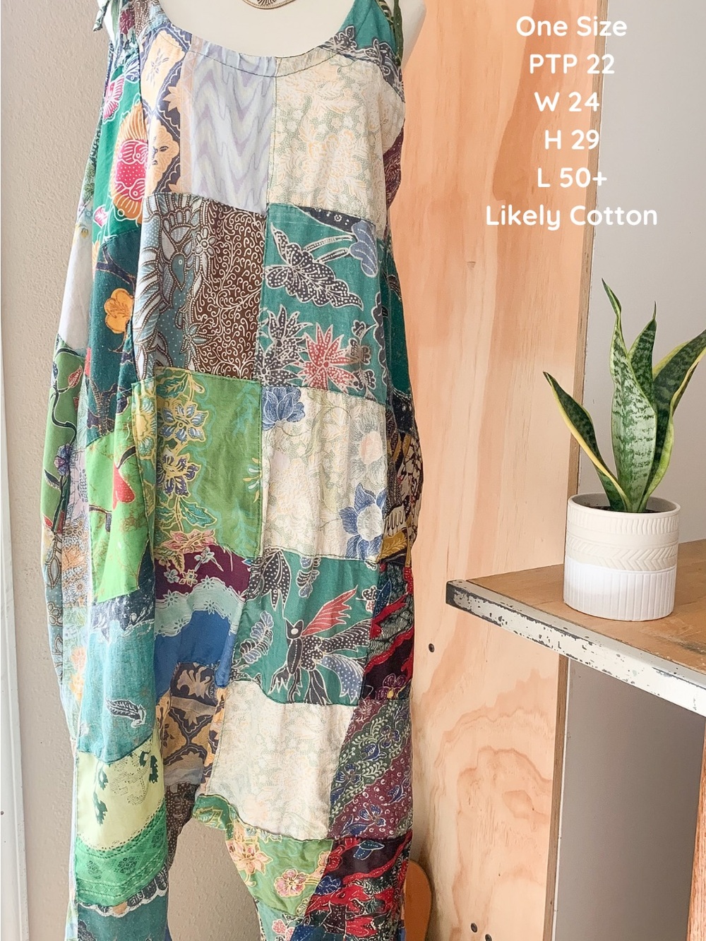 Patchwork Cotton Jumpsuit - Multicolor